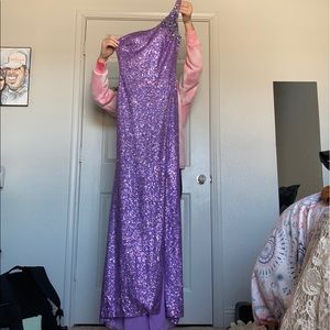 Lilac sequin dress